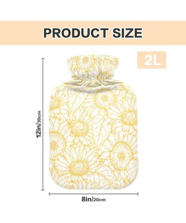 Sunflower Heating Bag - Soft Velvet Heat Bottle for Pain Relief | Hot & Cold Compress | 1L Bed Warmer - Buy Online on GoSupps.com