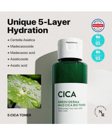 Nature Republic GREENDERMA MILD CICA Toner 100ml | Soothing & Moisturizing Toner for Dry Skin - International Shipping Available - Buy Online on GoSupps.com