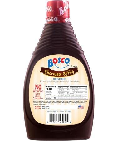 The Original Bosco Chocolate Syrup 624g Squeeze Bottle | Gluten Free Vegan Kosher No Artificial Colours Flavours or Preservatives - Buy Online on GoSupps.com