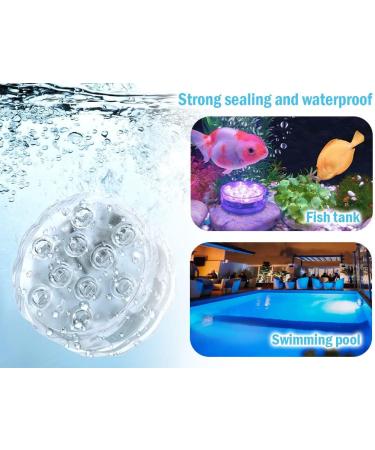 Hitopin 4 Pieces Submersible LED Lights Waterproof Underwater Submersible Led Lights with Remote Control Waterproof Underwater Lights Pond Lights for Decorate Party Wedding Halloween Christmas - Buy Online on GoSupps.com