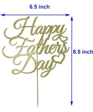 Happy Father's Day Gold Cake Topper Best Dad Father's Day Decoration Fathers Day Party Happy Dada Day Topper(Gold Dad) - Buy Online on GoSupps.com