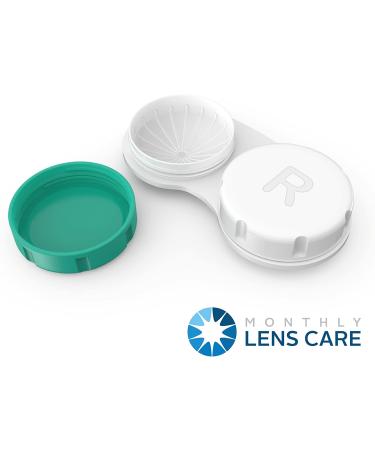 Contact Lens Cases 12 Pack - Bulk Supply for One Year - Green - Protect Your Eyes with Monthly Changes - Buy Online on GoSupps.com