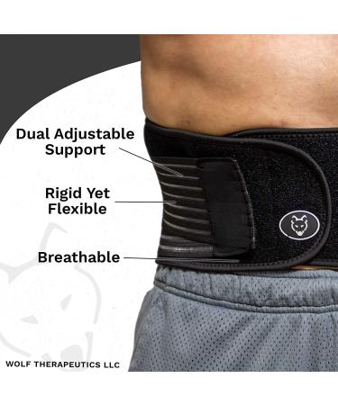 Dr. Wolf Lumbar Support Belt for Lower Back Pain Relief - Stabilizing Waist Brace for Improved Posture & Heavy Lifting - X-Large Size - Buy Online on GoSupps.com