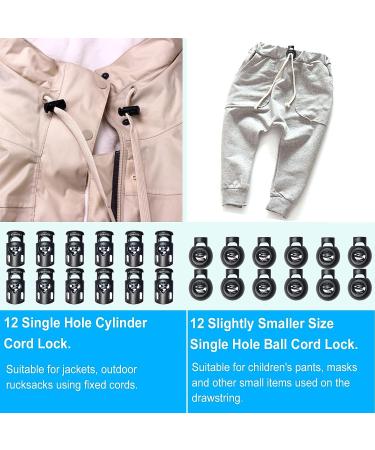 ZUSHALLMY 48pcs Upgraded Plastic Cord Lock - Drawstring Clip with Spring Toggle Stoppers for Shoelaces & Paracord - Buy Online on GoSupps.com