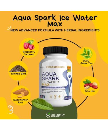 Aqua Spark Ice Water Max Extra Strength Weight Management Supplement 60 Capsules with Raspberry Ketones and Green Tea Extract (3) - Buy Online on GoSupps.com