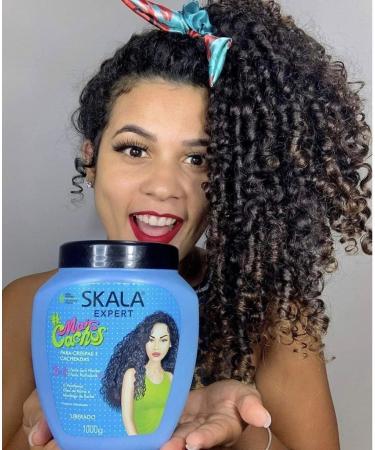 Skala Mais Cachos Brazilian Hair Care - Sulfate Paraben Silicone Free - For Curly Frizzy and Transitioning Hair - Free Comb (Comb Color May Vary) - Buy Online on GoSupps.com