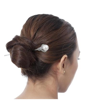 3-Piece Chinese Hair Stick & Japanese Hairpin Set - Pearl Rhinestone Flower Hair Accessories for Women - Vintage Tassel Chignon Jewelry - Traditional Style - Buy Online on GoSupps.com