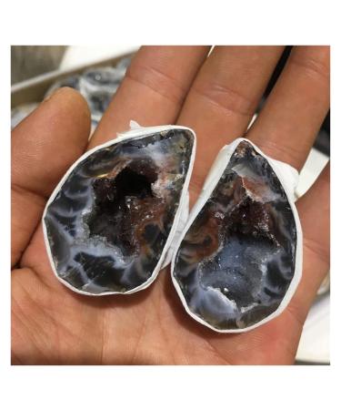 Natural Crystal Rough Natural Rough Small Agate Quartz Geodes for Gifts 2pcs