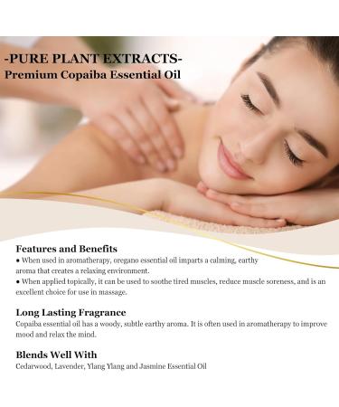 EUQEE Copaiba Essential Oil 118ml - Pure Aromatherapy Oil for Diffusers and Humidifiers - Relaxing Natural Essential Oil - Buy Online on GoSupps.com