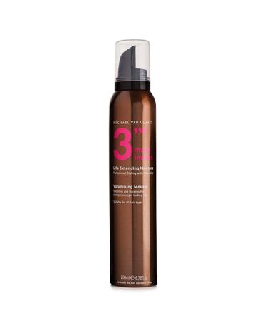 3'''More Inches Volumising Mousse 200ml - Hair Thickening Products for Women with Fine Hair - Control & Hold Styling Foam for Thick Hair - Silicone & Sulphate Free - Hair Care by Michael Van Clarke