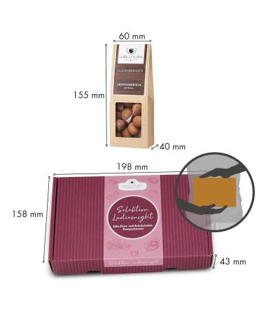 Wellnuss Ladiesnight - Premium Gift Set for Women | 4 Nut & Chocolate Snacks | Perfect Gift Idea for Girlfriend Mother & Sister - Buy Online on GoSupps.com