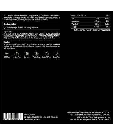 Protein Works - Zinc & Magnesium Supplement Tablets |Added Vitamin B6 | Combats Tiredness & Fatigue | Sports Recovery & Aids Sleep | 90 Tablets - Buy Online on GoSupps.com
