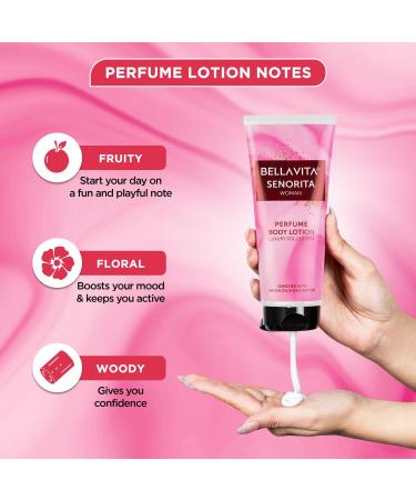 Buy Bella Vita Luxury Senorita Perfume Body Lotion 200ml - Nourishing Hydrating Soft Skin with Argan Oil & Shea Butter - International Shipping Available - Buy Online on GoSupps.com