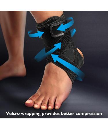 Adjustable Ankle Brace for Men & Women - Copper Support Stabilizer for Injury Recovery | Ideal for Sports: Basketball Volleyball Football Running - Buy Online on GoSupps.com