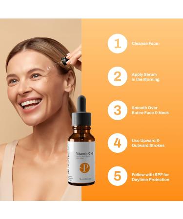 Photozyme Anti Aging Vitamin C + E Ferulic Acid Face Serum + DNA Youth Recovery DNA Repair Facial Serum - Buy Online on GoSupps.com