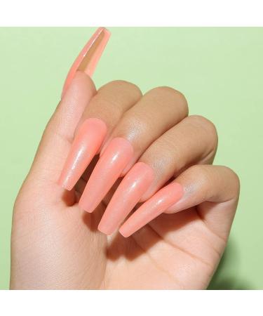 AIMEILI Peach Glitter Shimmery Gel Nail Polish 10ml - Soak Off UV LED Nail Lamp Gel Polish for Sparkly Natural Nail Art - Buy Online on GoSupps.com
