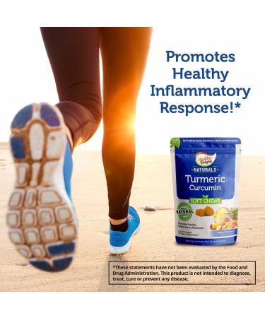Healthy Delights Naturals Turmeric Curcumin Soft Chews Promotes Healthy Inflammatory Response Delicious Tropical Fruit Flavor 30 Count - Buy Online on GoSupps.com