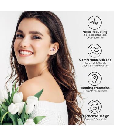 High-Performance Earplugs for Sleeping - Noise Reduction Silicone with 7 Pairs Tips & Cord | Reusable Hearing Protection 25dB-30dB Sound Reduction - Perfect for Concerts Work & Travel - Buy Online on GoSupps.com