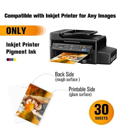 30 Sheets Heat Transfer Paper for White/Light Fabric 8.3 x 11.7 - T Shirt Iron-on Transfer Paper - Inkjet Printers - Washable, No Cracking or Fading - Buy Online on GoSupps.com