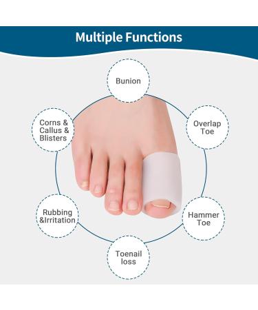 Gel Big Toe Sleeves 10-Pack - Pain Relief for Corns Blisters & Hammer Toes | Toe Protectors for Comfort & Healing - Buy Online on GoSupps.com