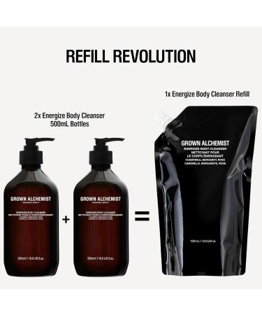 Grown Alchemist Invigorate Hand Wash Refill Liquid Hand Soap with Aloe Sweet Orange Cedarwood & Sage Gentle Moisturizing Kitchen & Bathroom Soap Natural Plant Based Gel Cleanser 1L 1L Refill - Buy Online on GoSupps.com