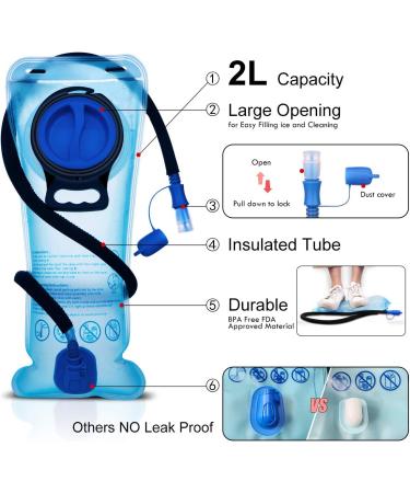 Mothybot Hydration Pack  Insulated Hydration Backpack with 2L BPA Free Water Bladder and Storage  Hiking Backpack for Men  Women  Kids for Running  Cycling  Camping - Keep Liquid Cool up to 5 Hours Emerald - Buy Online on GoSupps.com
