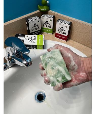 TITAN Natural Bar Soap for Men - Handmade Cold Process Soap with Appalachian Pine Tar | All Natural Ingredients | 5 oz - Shop Internationally - Buy Online on GoSupps.com