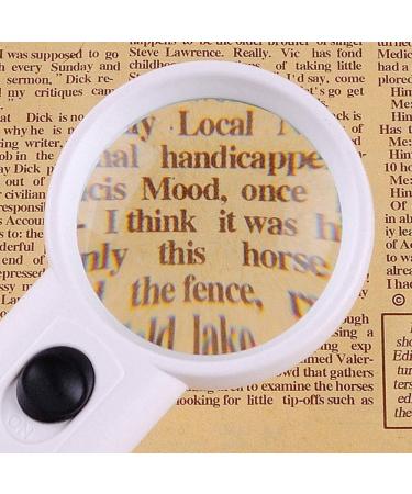 Magnifying Glasses Educational Hobby Magnifiers 5 Times Hand-Held Magnifying Glass with Light Led Light Source Comfortable Anniversary - Buy Online on GoSupps.com