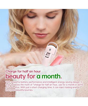 Buy Heated Eyelash Curlers - 30 Sec Rapid Heat 24-Hour Curl Long Battery Life | Perfect for European & American Girls - Buy Online on GoSupps.com