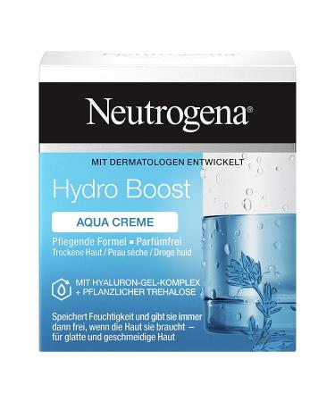Neutrogena Hydro Boost Face Cream - Oil-Free Fragrance-Free Aqua Cream with Hyaluron for Dry Skin | 6x50ml Moisturizer - Shop Internationally - Buy Online on GoSupps.com