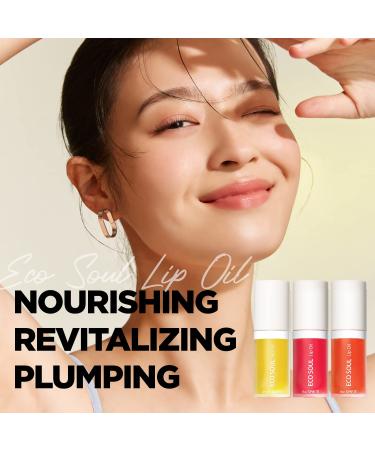 The SAEM Eco Soul Lip Oil 03 Grapefruit - Plumping & Hydrating Lip Oil - Buy Online on GoSupps.com