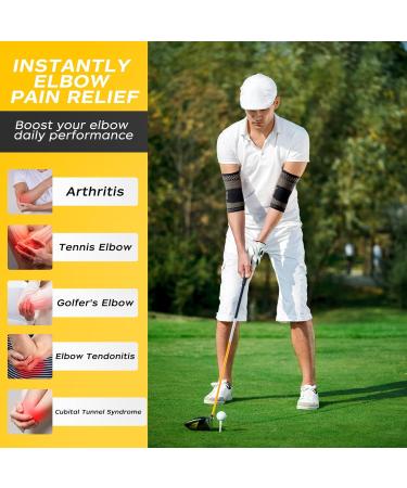 Buy INDEEMAX Copper Elbow Compression Sleeve - Best Tennis Elbow Brace for Pain Relief | Support for Arthritis Tendonitis & Sprains - International Shipping Available - Buy Online on GoSupps.com