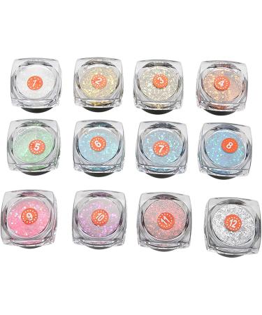 Natudeco Nail Sencer Nail Flash Powder DIY Nail Kit 12 Colors Of Color Exquisite Stylish Skin Friendly Family Nail Salon Decoration - Buy Online on GoSupps.com
