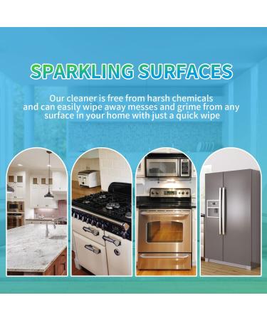 NATRUTH Kitchen Paste with Sponge Stainless Steel Cleaning Paste Rapidly Degreasing Household Miracle Cleaner for Kitchen Counter Oven Surfaces Cooker Tops Multi Surface Cleaner (300g) - Buy Online on GoSupps.com