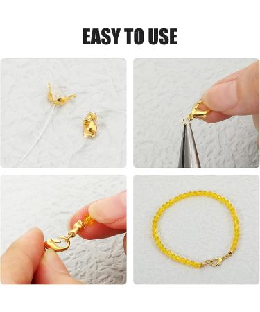 450-Piece Jewelry Making Kit - Bead Tips, Jump Rings, Lobster Clasps for DIY Crafts (Gold) - Buy Online on GoSupps.com