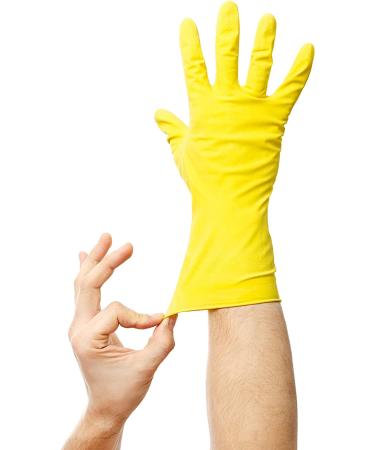 SteadMax Yellow Cleaning Dish Gloves Set - 3 Pairs Large Kitchen Latex Gloves - Buy Online on GoSupps.com