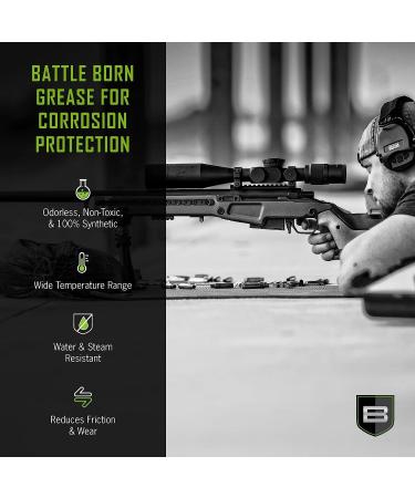 Breakthrough Clean Battle Born Gun Grease 4oz Jar - PTFE Fortified Gun Lubricant for Rust and Corrosion Protection - Buy Online on GoSupps.com