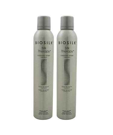 Silk Therapy Finishing Spray - Firm Hold by Biosilk for Unisex - 10 oz Hair Spray - (Pack of 2)