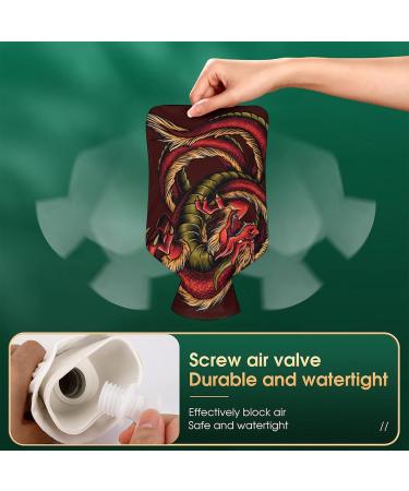 Red Dragon Hot Water Bottle with Plush Cover | Ideal Hand Warmer for Adults & Kids | 26.5x15.3cm - International Shipping Available - Buy Online on GoSupps.com