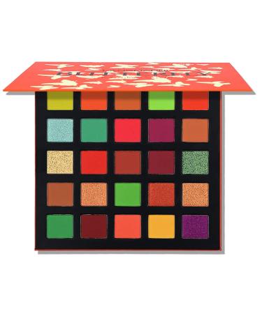 25 Colors Glitter sequin pallet Long-lived pearl-colored matte eyeshadow powder warm smokey colorful and intense colors eyeshadow # Butterfly