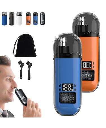 tozaas Housgift Portable Nose Hair Trimmer Nose Hair Trimmer For Men Ear Hair Trimmer For Men Nose Trimmer Women Rechargeable Nose Hair Trimmer Nose Trimmer For Men (LED-2PCS-B)