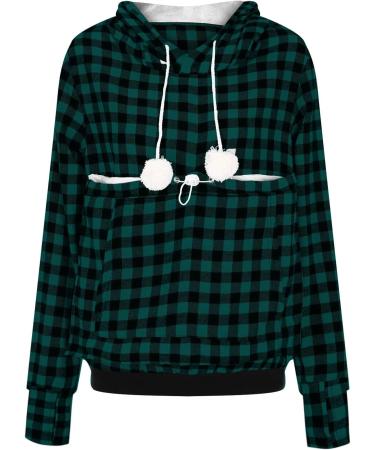 Women's Long Sleeve Cat & Dog Hoodie Sweater with Big Bag - Warm Zip-Up Sweatshirt for Pet Lovers - Buy Online on GoSupps.com