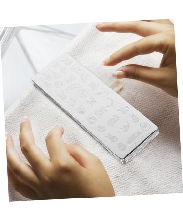 1 Set nail print kid tools floral nail plates stainless steel nail stencils xmas nail polish stamping plate nail stamper Nail Polish Stamps Kit Silica gel delicate impression child 12x4cm Assorted Color - Buy Online on GoSupps.com