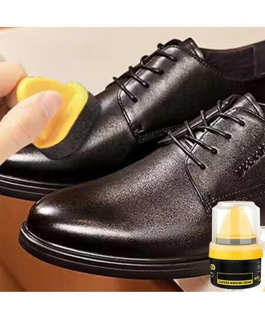 Leather Repair Cream Liquid Shoe Polish 50ml Shoe Polish for Leather Leather Shoe Polish with Sponge Applicator Leather Repair Polish Cream Protects and Nourishes Leather Natural - Buy Online on GoSupps.com
