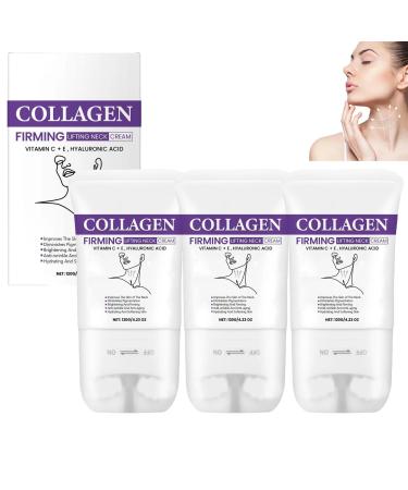 homomdy Neck creams for firming roller collagen firming lifting neck cream antiaging firming of sagging skin reduces wrinkles fine lines and double chin 3pcs