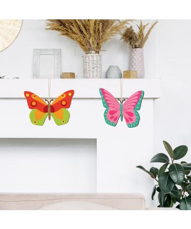 Large Wooden DIY Butterfly Spring Ornaments - 10PCS Unfinished Wood Discs for Crafts - Buy Online on GoSupps.com