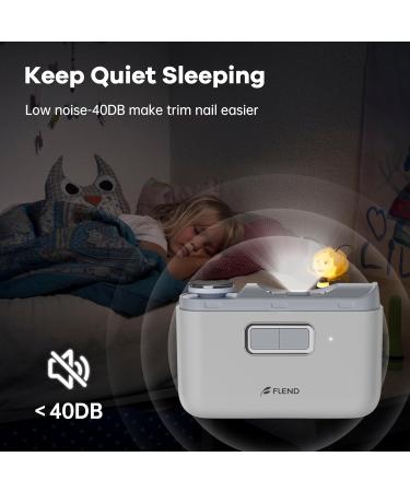 Buy Rechargeable Electrical Nail Clipper 2-in-1 with LED Light - Ideal for Babies Seniors & Adults - Fast International Shipping - Buy Online on GoSupps.com