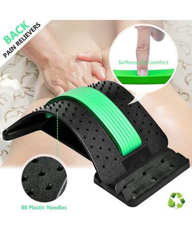 Sunxzz Back Stretcher for Sciatica & Lower Back Pain Relief - 4 Adjustable Settings (Green) - Buy Online on GoSupps.com
