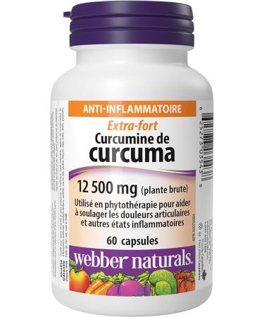 Webber Naturals Turmeric Curcumin Extra Strength 12 500 mg of Raw Herb 60 Capsules Digestion Joint and Antioxidant Support Herbal Supplement Turmeric Curcumin 60 count (Pack of 1) - Buy Online on GoSupps.com