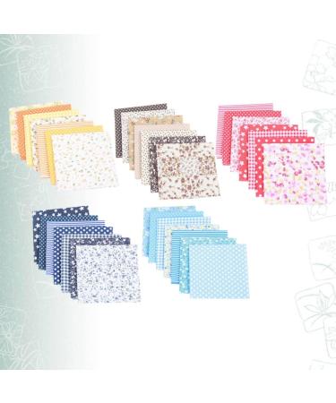 NUOBESTY 5 Bulk Fabric Floral Squares Patchwork Bjd Doll Craft Cloth Diy Sewing Cloth Sheet Quilt Cover Charm - Buy Online on GoSupps.com